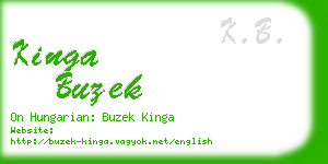 kinga buzek business card